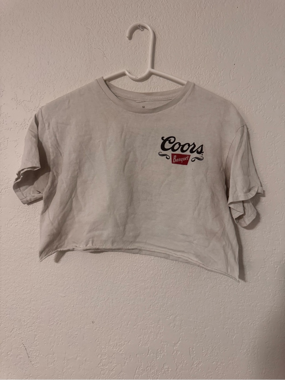 Coors Banquet Cropped Tee - Light Gray